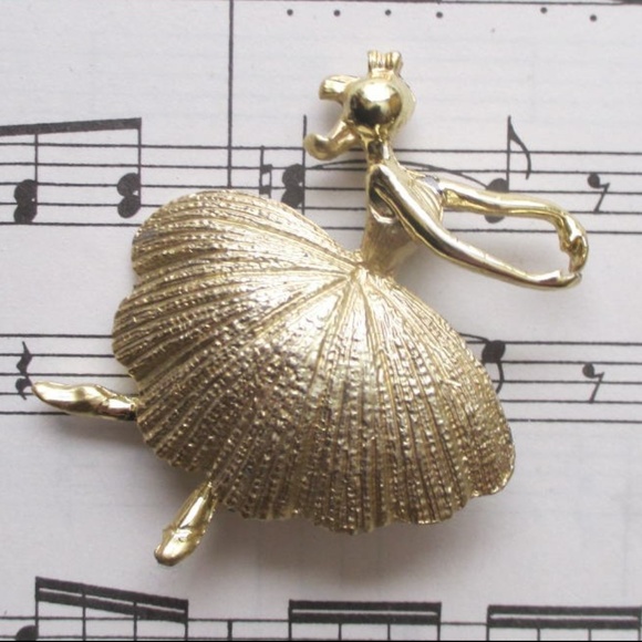 Vintage Jewelry Vintage Gold Ballerina Brooch Pin Poshmark